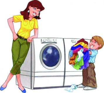 14 helping mom with washing clothes
